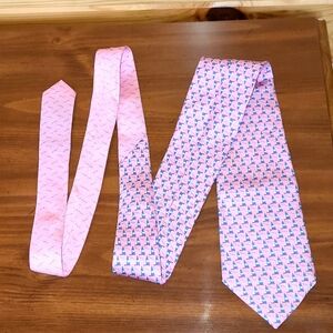 Sailboats & Seagulls Nautical Sailor Pink & Blue Silk Summer Tommy Hilfiger Tie